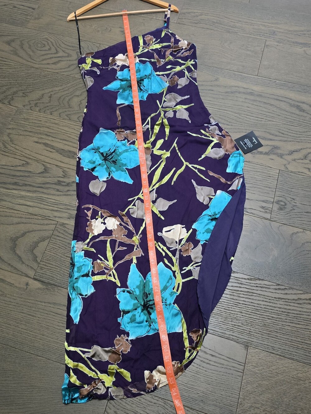 Lulu's Teal Floral One-Shoulder Midi Dress - Picture 9 of 14
